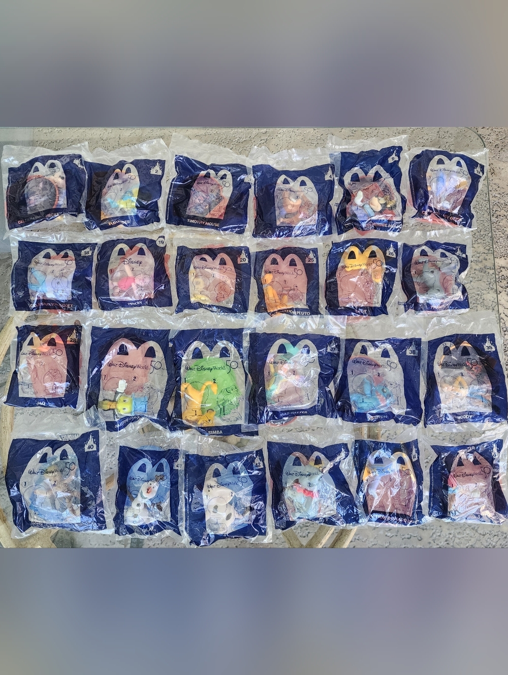 McDonalds Disney's 50th Anniversary 2021 Happy Meal Toys, Incomplete Set (24 PC)